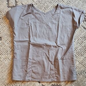 Jaanuu Women's V-Neck Taupe Blouse